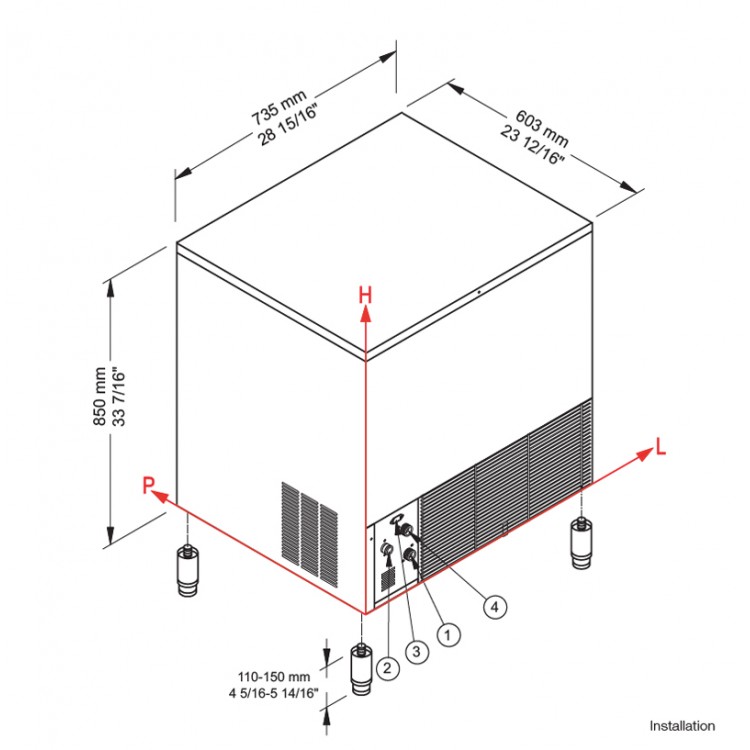 صانعة ثلج بريما ICE MAKER CB640A 67KG