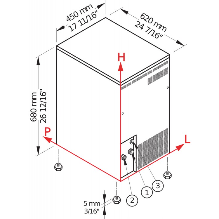 صانعة ثلج مبشور بريما ICE FLAKES GB601A 67KG